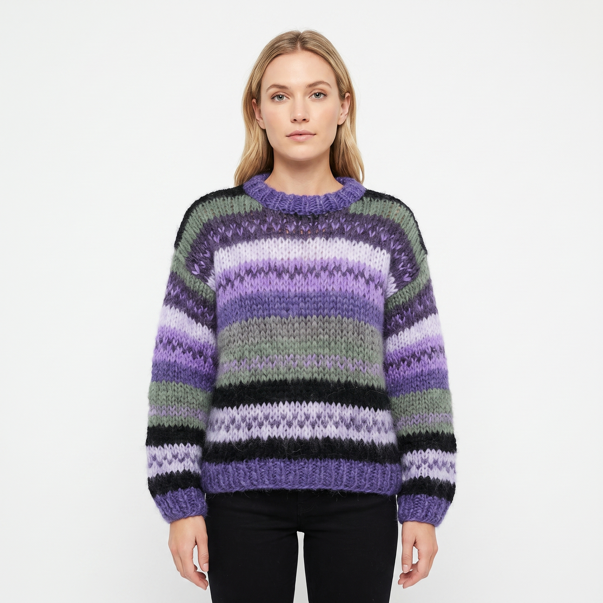 Wren | Striped Crew Neck Jumper