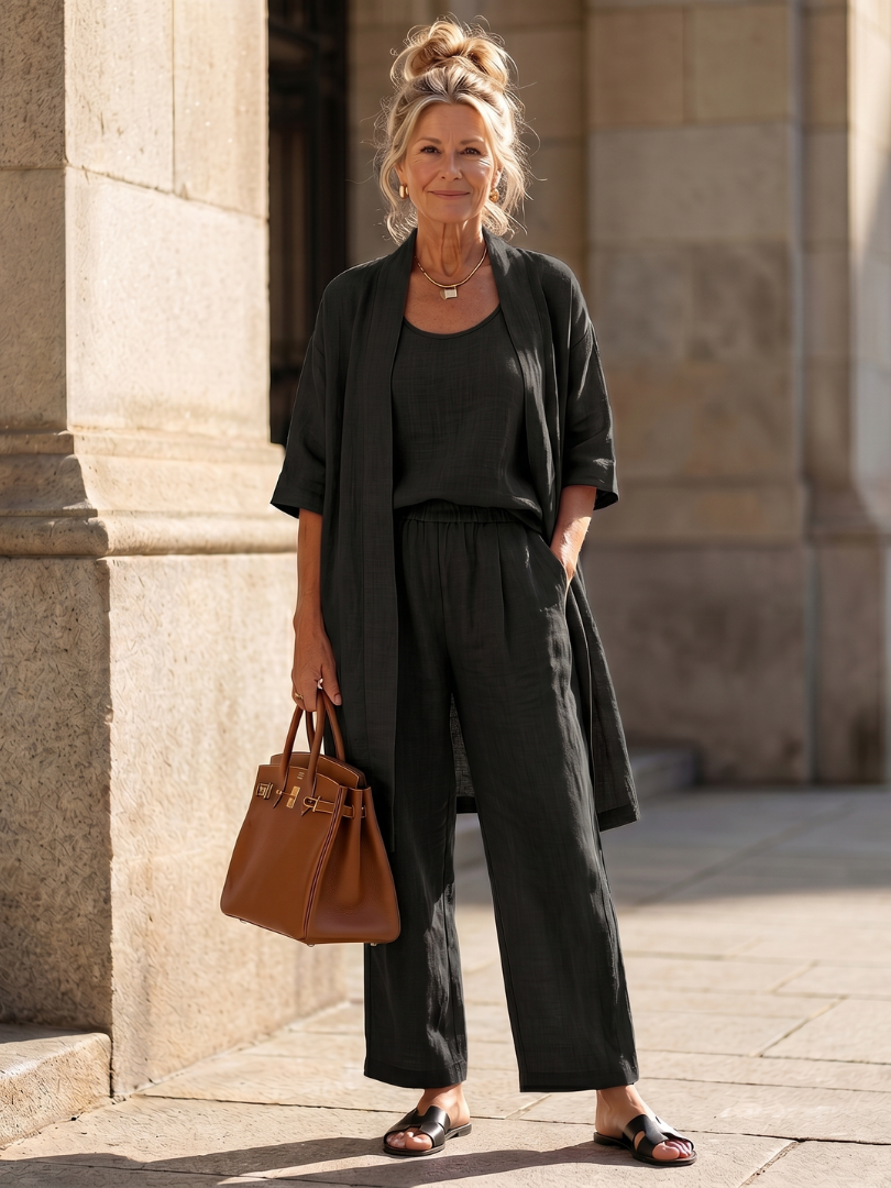 Yael | Three Piece Relaxed Top Pant Set