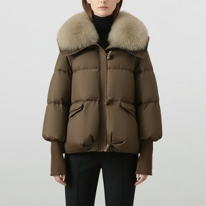 Celeste | Oversized Fur Collar Puffer Jacket