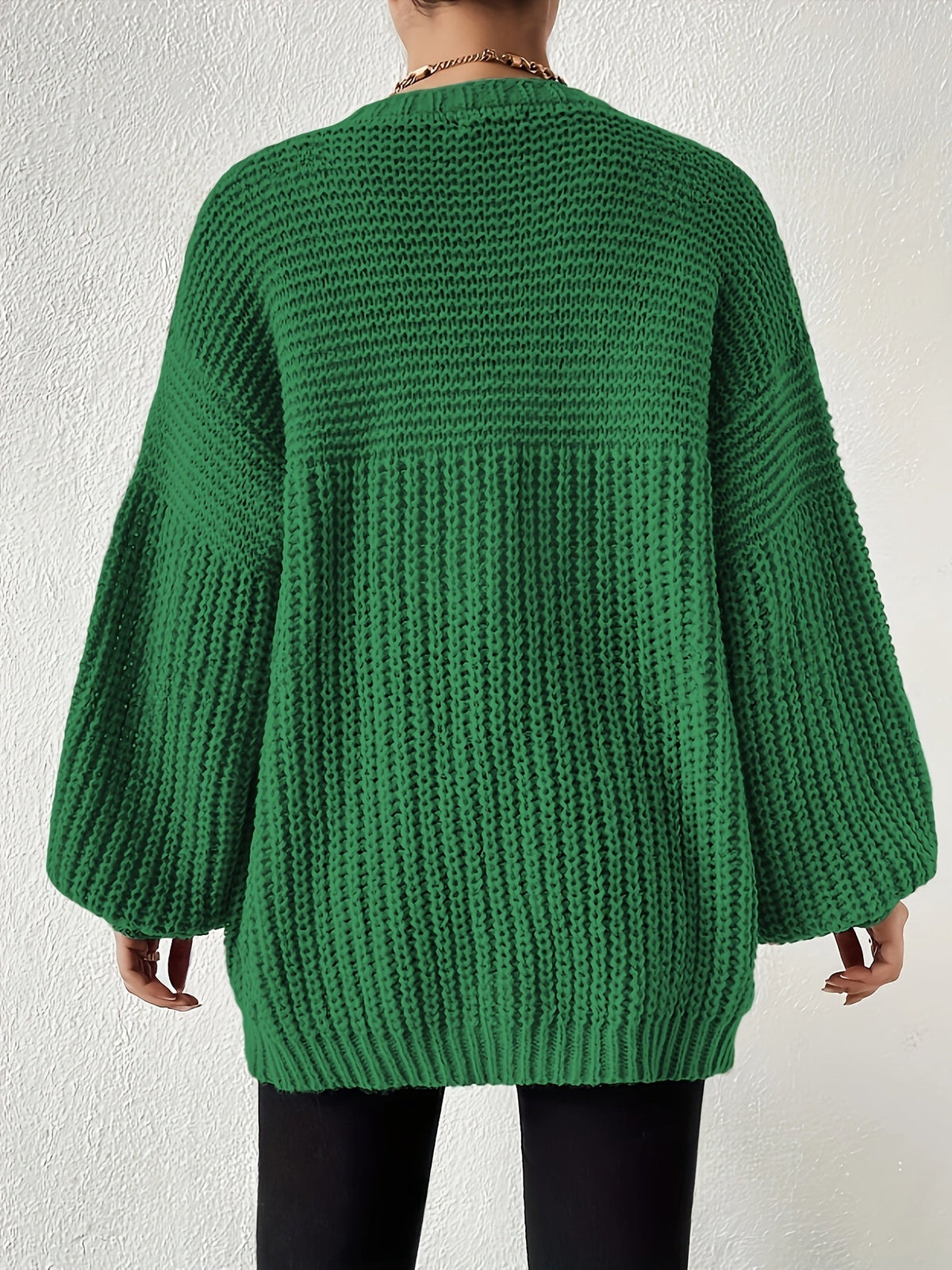Odessa | Chunky Knit Balloon Sleeve Cardigan