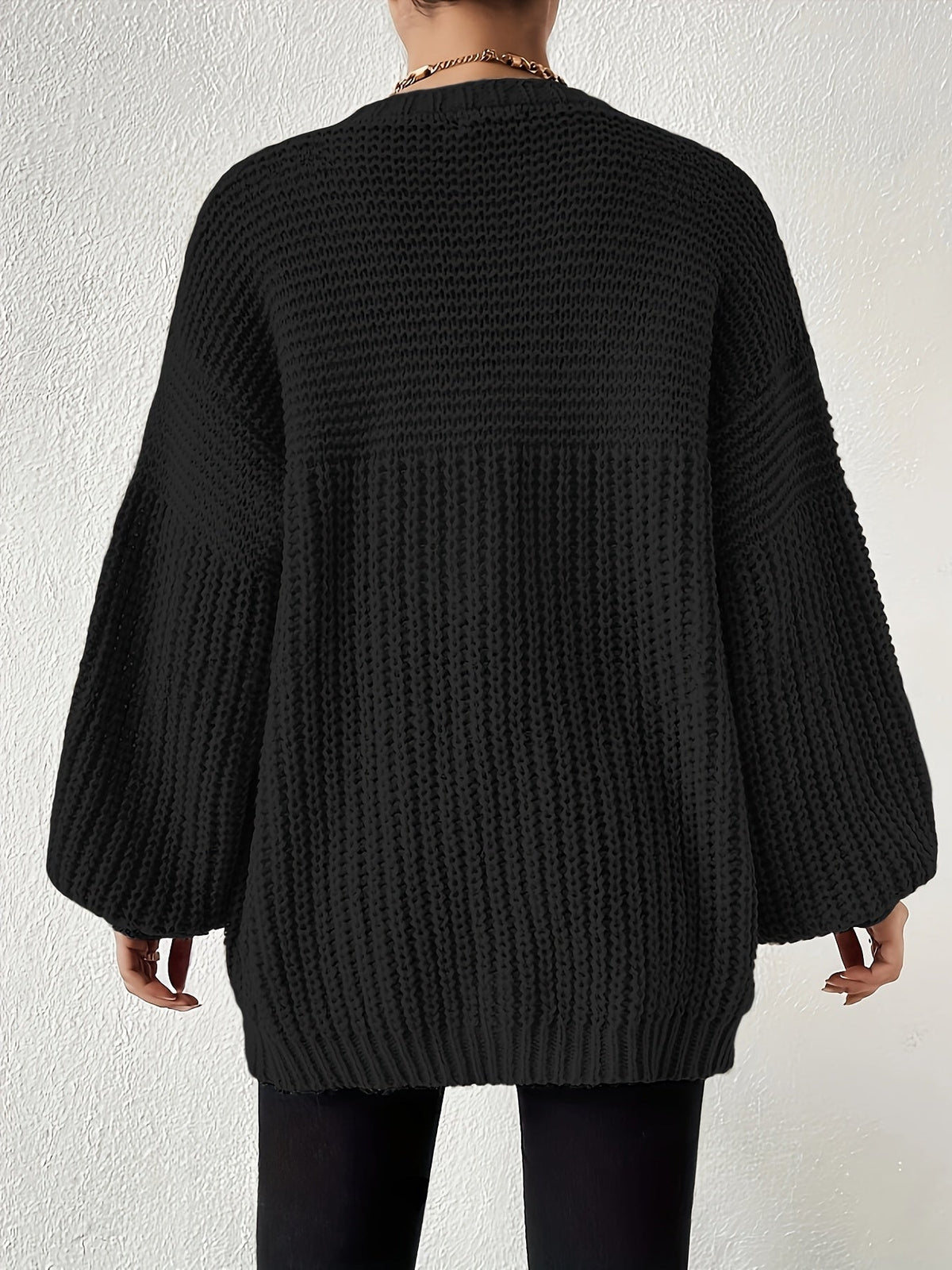 Odessa | Chunky Knit Balloon Sleeve Cardigan