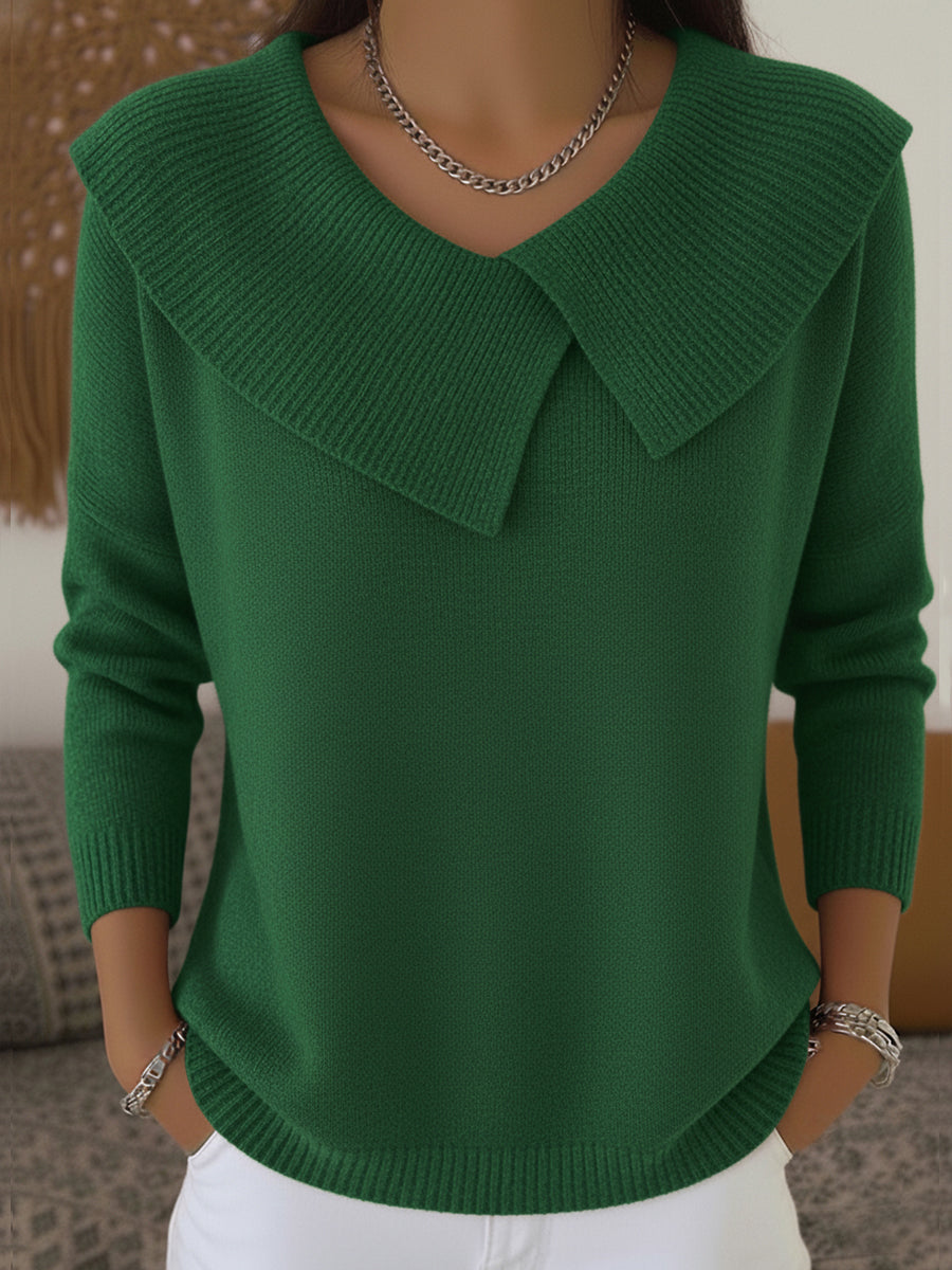 Yareli | Structured Collar Breathable Knit Jumper