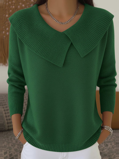Yareli | Structured Collar Breathable Knit Jumper
