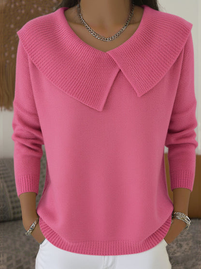 Yareli | Structured Collar Breathable Knit Jumper