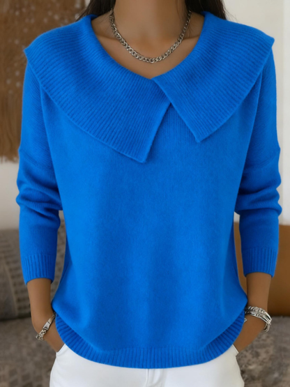 Yareli | Structured Collar Breathable Knit Jumper