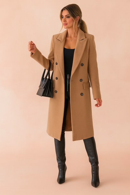 Kendal | Double Breasted Tailored Long Coat