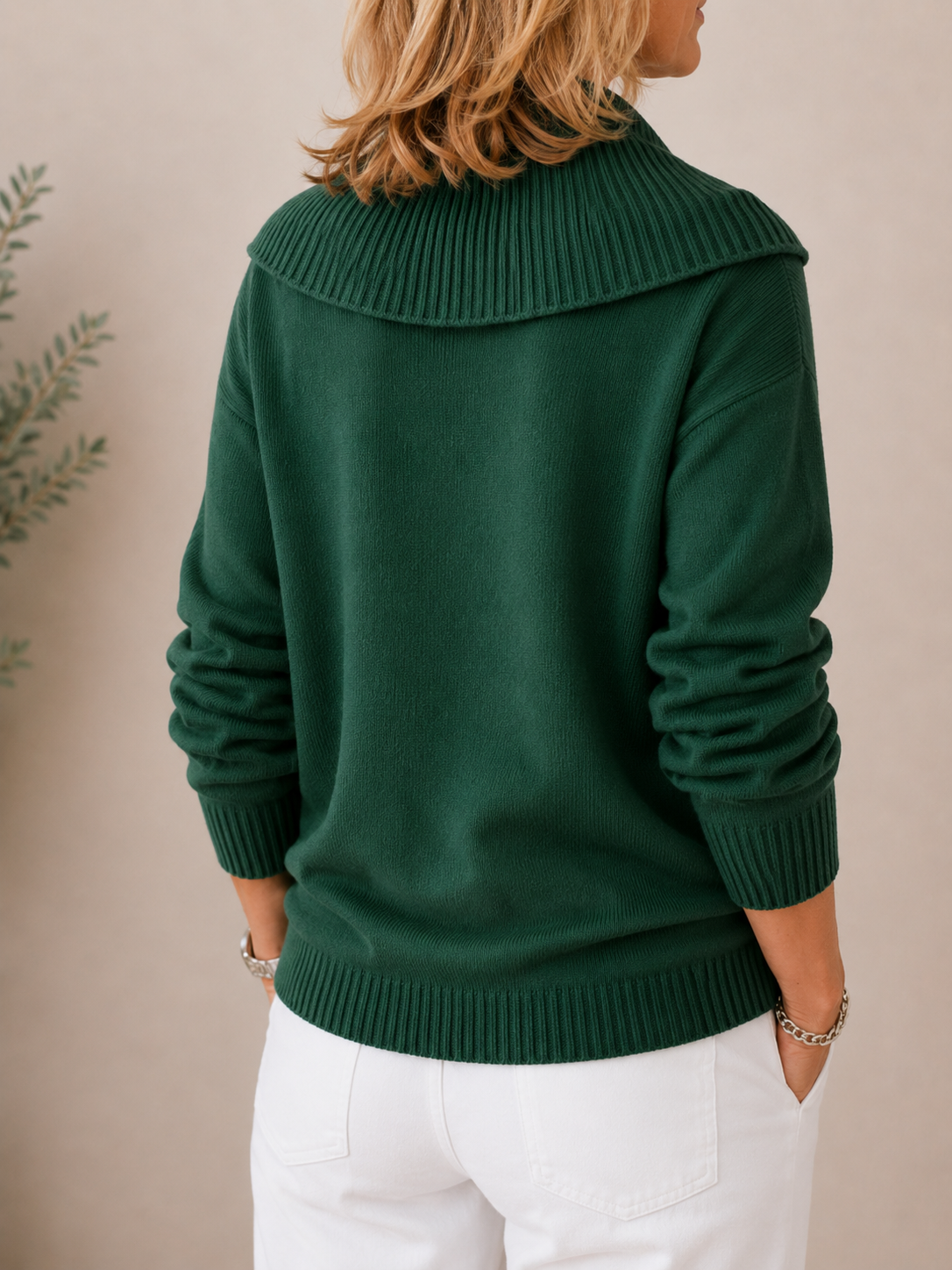 Tamsin | Wide Collar Knit Jumper