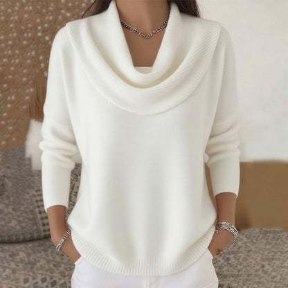 Marie | Elegant Cowl Neck Knit Sweater