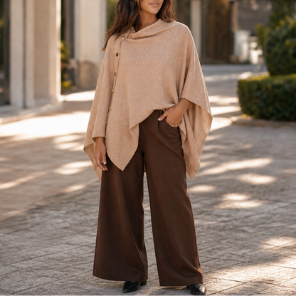 Natalie | Side Button Convertible Poncho Wrap