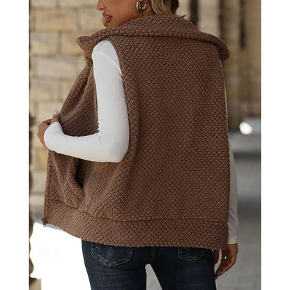 Faye | Textured Zip Up Gilet