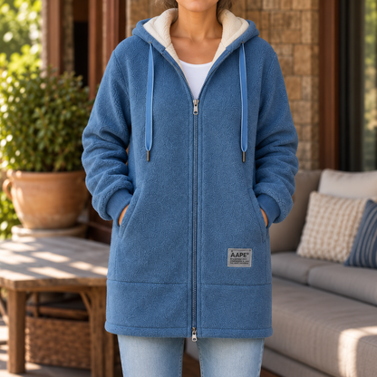 Hannah | Faux Fleece Lined Hooded Zip Jacket
