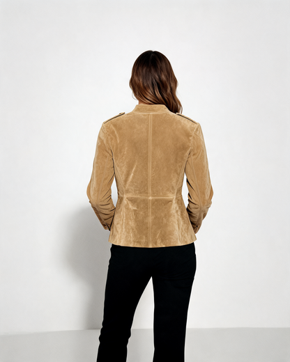 Camilla | Suede Button Pocket Jacket