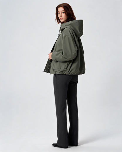 Olivia | Hooded Utility Pocket Jacket