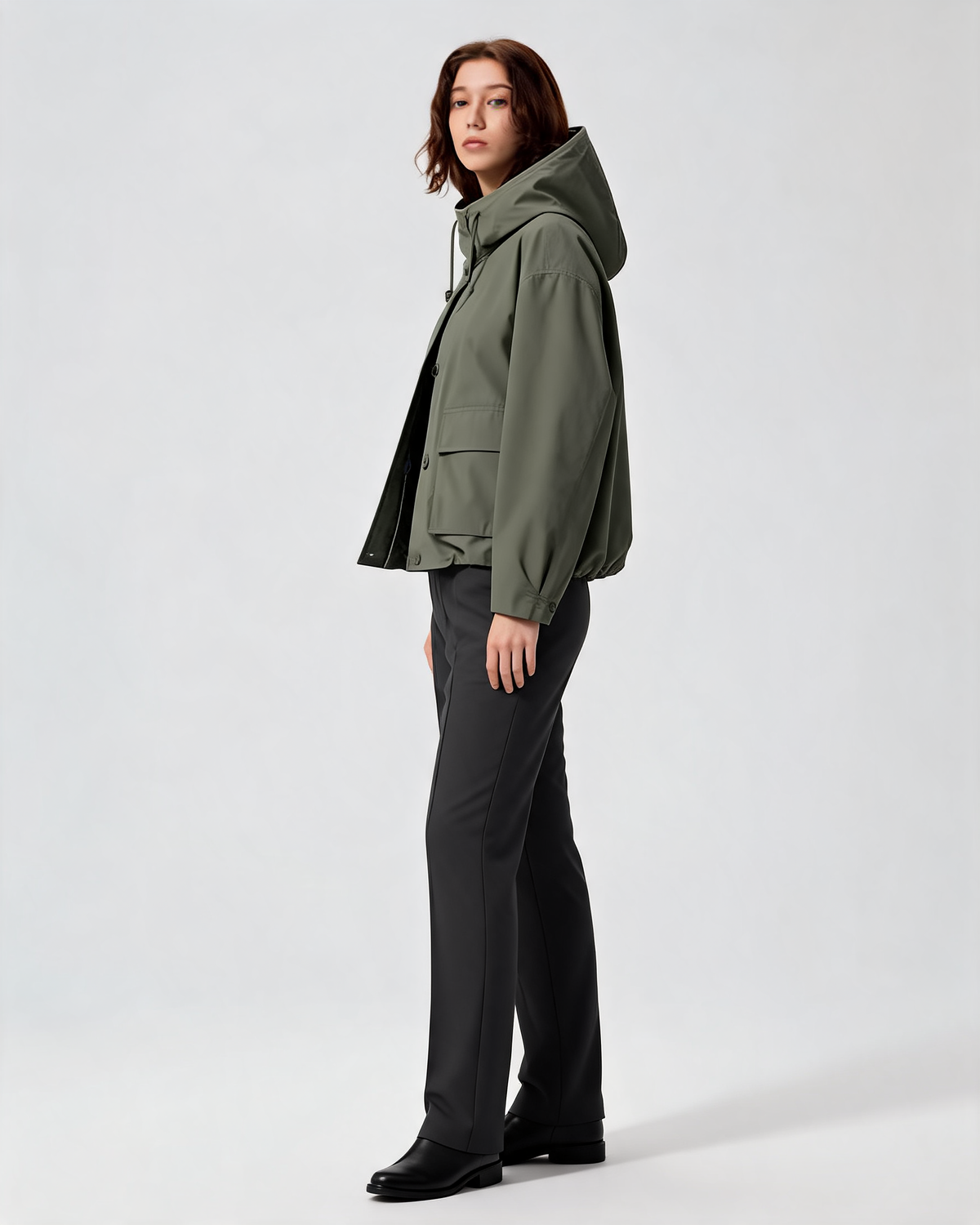 Olivia | Hooded Utility Pocket Jacket