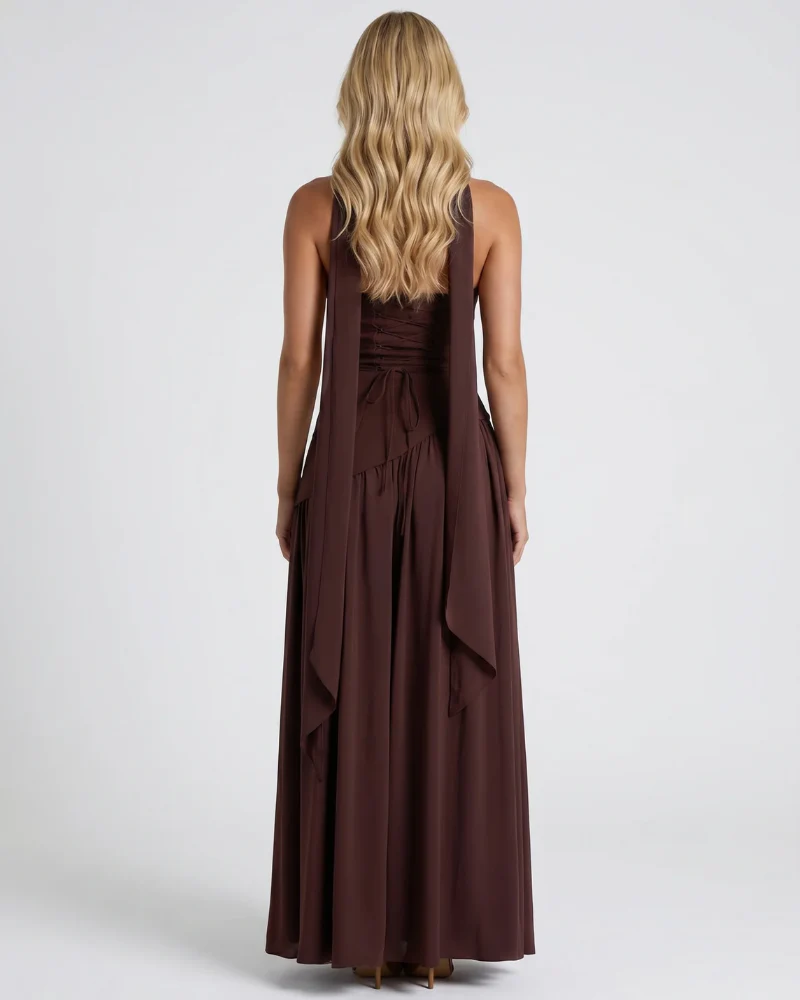 Genevieve Strapless Asymmetric Maxi Dress