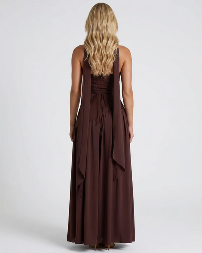 Genevieve Strapless Asymmetric Maxi Dress