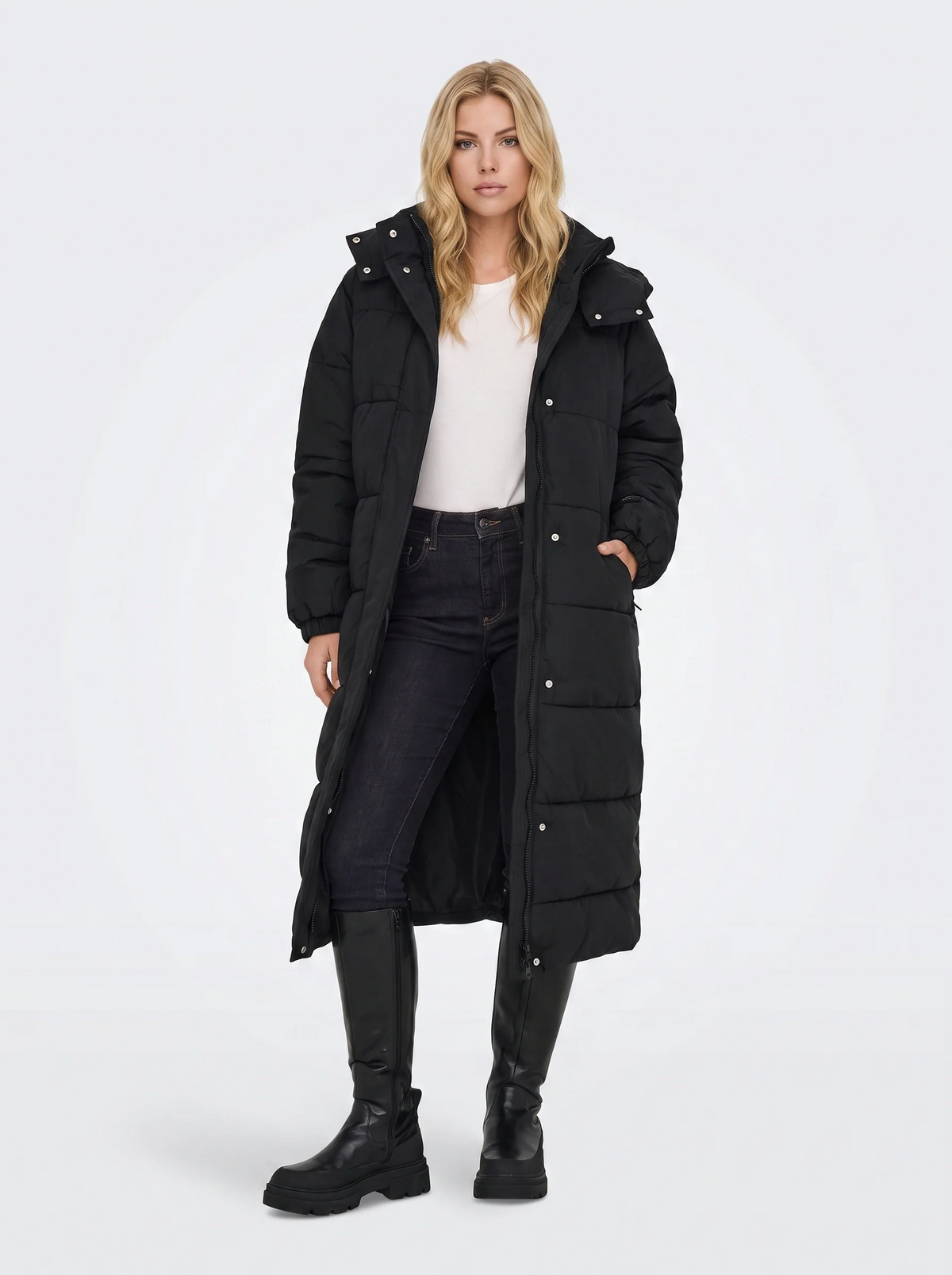 Arabella | Longline Hooded Puffer Coat