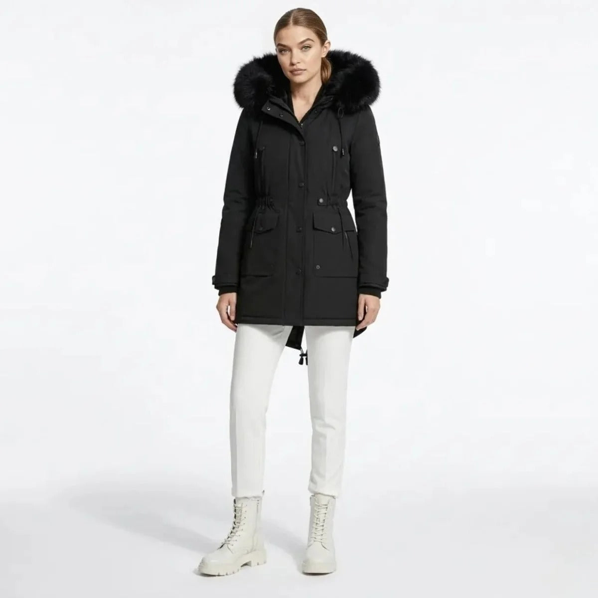 Hailey | Faux Hooded Parka Jacket