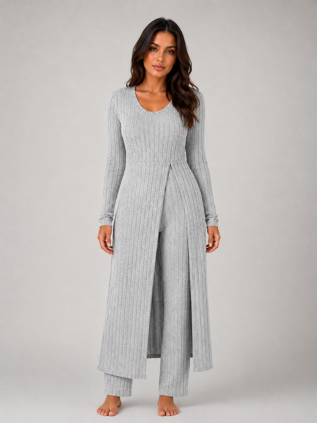 Serena | Ribbed Two Piece Relaxed Lounge Set