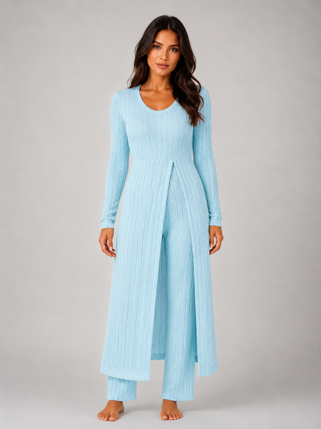 Serena | Ribbed Two Piece Relaxed Lounge Set