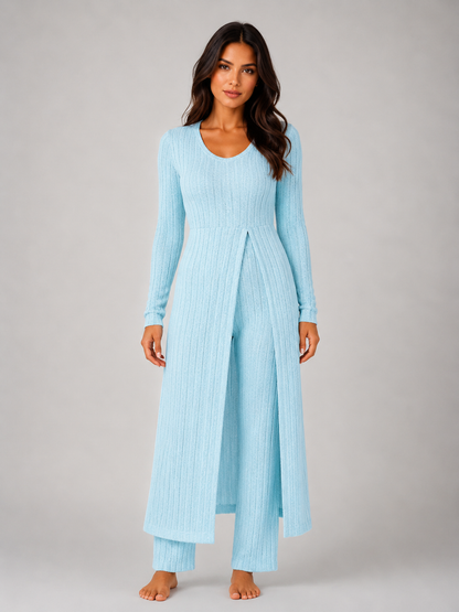 Serena | Ribbed Two Piece Relaxed Lounge Set