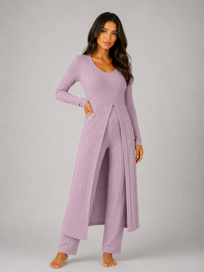 Serena | Ribbed Two Piece Relaxed Lounge Set