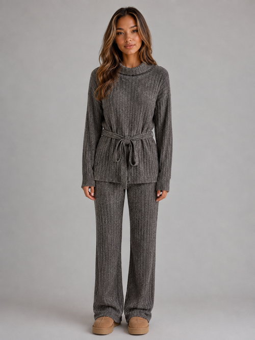 Anastasia | Roll Neck Jumper Wide Leg Trouser Set