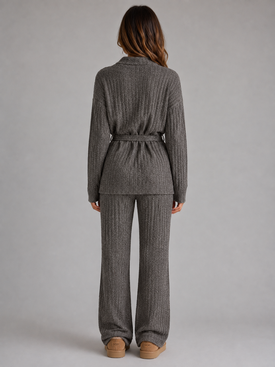 Anastasia | Roll Neck Jumper Wide Leg Trouser Set