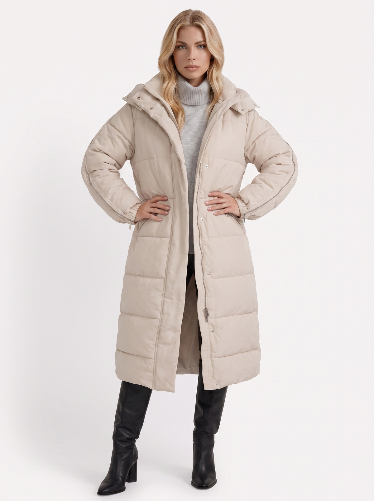 Arabella | Longline Hooded Puffer Coat