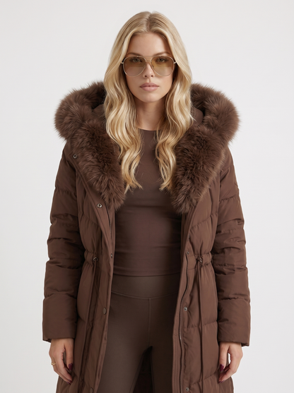 Elise | Fur Trim Hood Puffer Coat