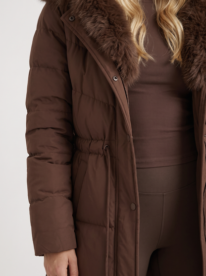 Elise | Fur Trim Hood Puffer Coat