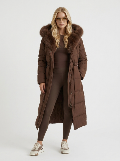 Elise | Fur Trim Hood Puffer Coat