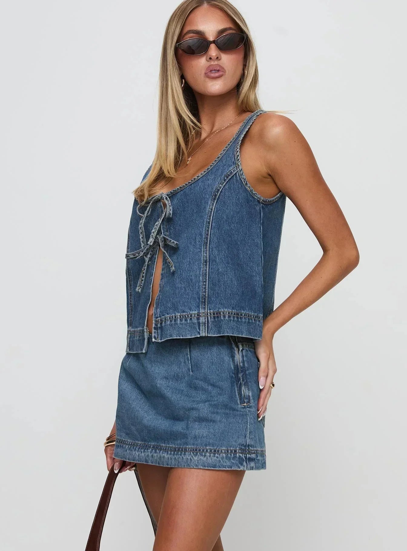 Camilla Tie Denim Set