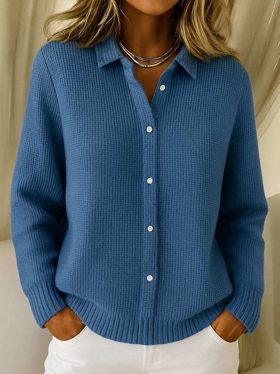 Amari | Open Front Waffle Knit Cardigan