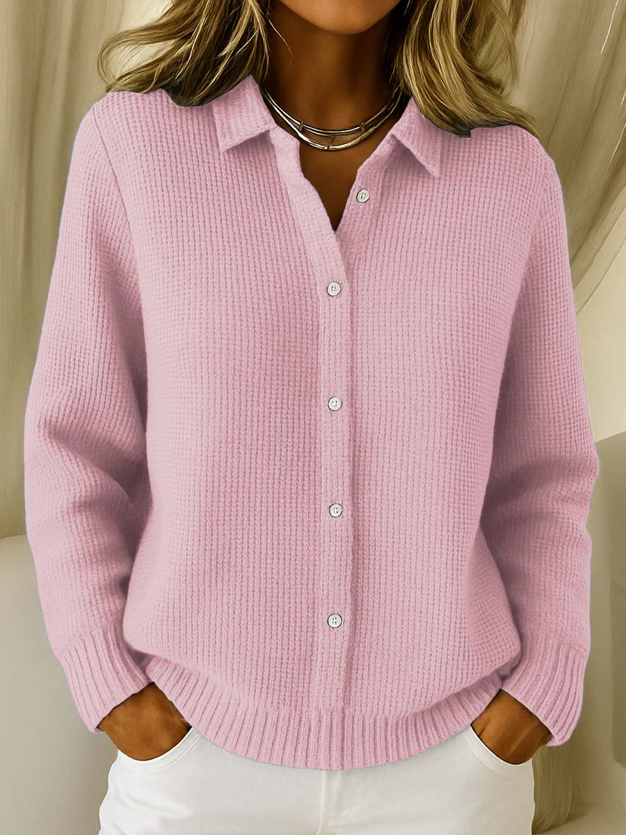 Amari | Open Front Waffle Knit Cardigan