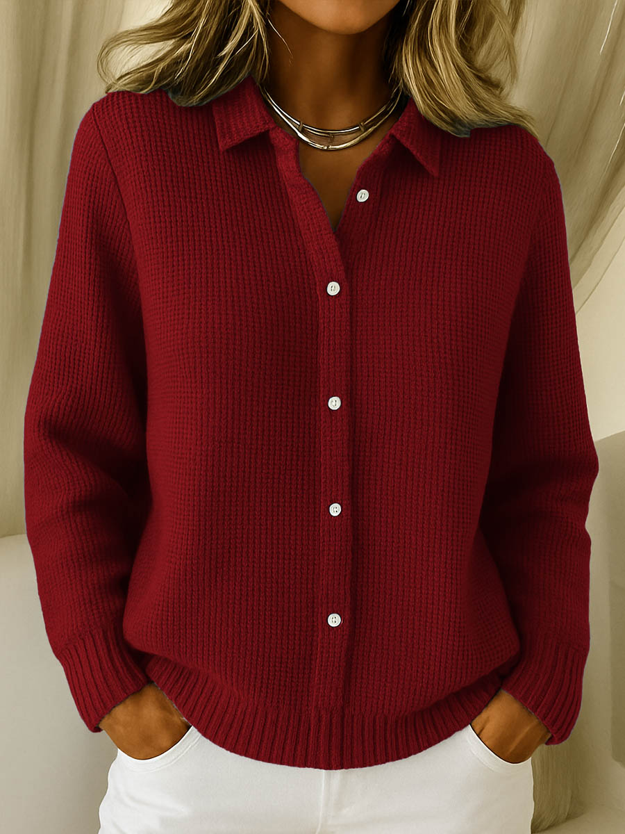 Amari | Open Front Waffle Knit Cardigan