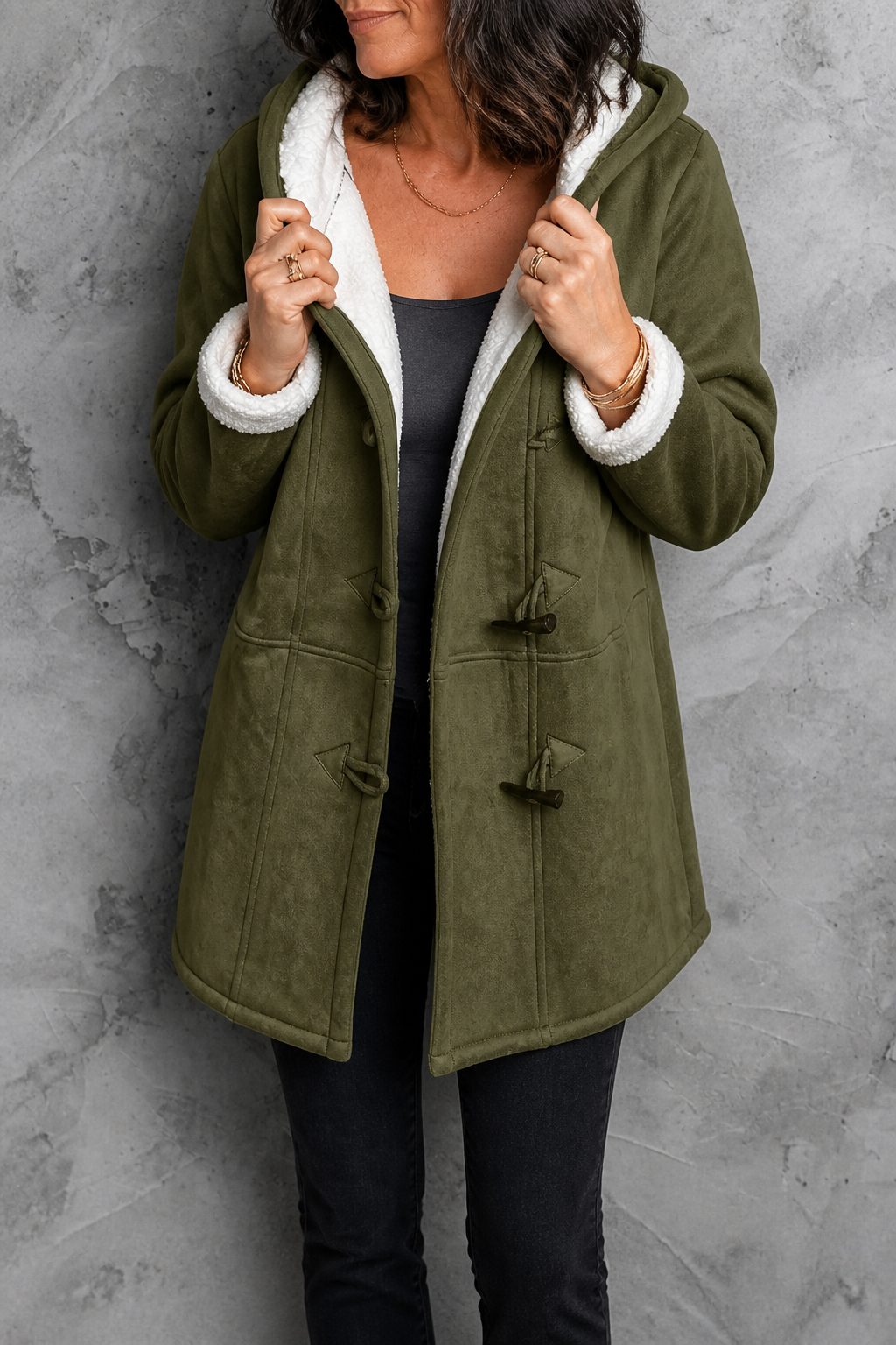Aurelia | Sherpa Lined Toggle Duffle Coat